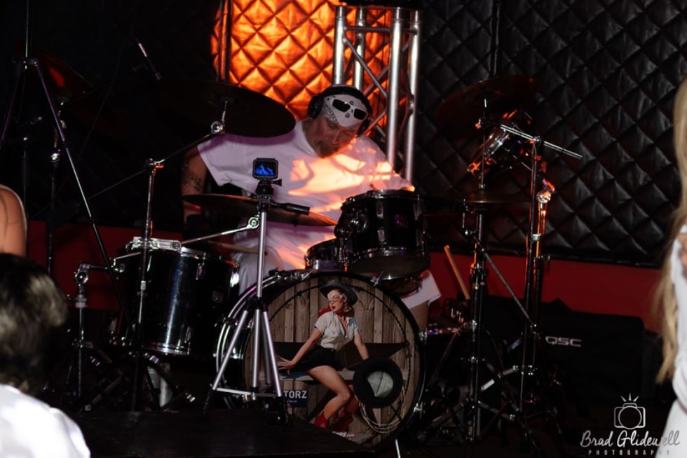 drummer at an event at Dog Days